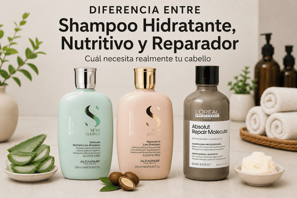 En este momento estás viendo Diferencia entre shampoo hidratante, nutritivo y reparador